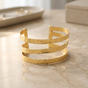 Nuevo Brazalete de Diseño Simple y Auténtico Chapado en Oro con Gemas de Jaipur para Mujeres y Niñas, Ideal para Fiestas, Oficina o Trabajo - Product Image 6
