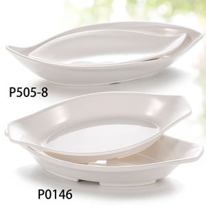 Grande assiette en forme de <span class=keywords><strong>bateau</strong></span> <span class=keywords><strong>incassable</strong></span> assiettes de restaurant en plastique mélaminé <span class=keywords><strong>vaisselle</strong></span> de qualité alimentaire utilisée quotidiennement - Product Image 1