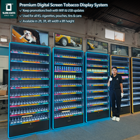 Écran numérique pour présentation de tabac, vitrine à cigarettes avec publicité WiFi, système de merchandising LED pour la vente au détail