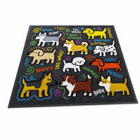 Tapis en peluche à imprimé animal, tufté, adapté aux animaux domestiques, écologique, imperméable, réversible, avec dos antidérapant en caoutchouc, style moderne, pour la maison et l'extérieur