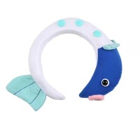 Nouveau Bandeau Interactif en Peluche Super Doux en Forme de Requin - Adorable Bandeau Thème Océan Unisexe