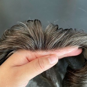 Système capillaire en dentelle de cheveux humains australiens pour hommes, légèrement ondulé, avec ligne de cheveux invisible - Product Image 1