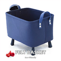 Paniers de rangement personnalisés avec logo, sacs de transport réutilisables avec poignées pour vêtements, épicerie, emballage de boutique