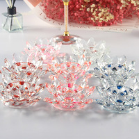 Chandelier en cristal transparent européen de haute qualité, style Lotus, pour décoration de table de mariage et centres de table