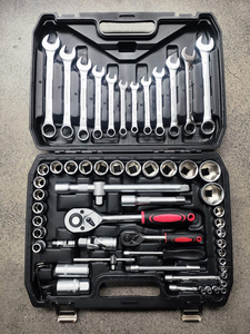 Set di Chiavi a <span class=keywords><strong>Cricchetto</strong></span> RYNEX di Alta Qualità, 61 Pezzi, Attrezzi Manuali per Riparazione Auto e Moto - Product Image 1