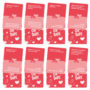 50 Pièces Nouvelles Cartes de Jeu Personnalisables en Papier Vérité ou Défi pour Couples, pour le Commerce International, Jeu pour Adultes Entièrement en Anglais - Product Image 2