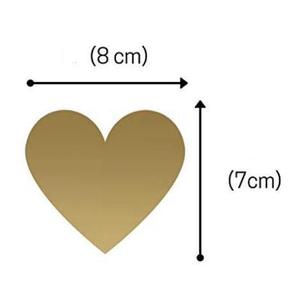 Etiquetas Autoadhesivas Golden Heart, Papel Dorado Brillante, Pegatinas Promocionales con Forma Irregular, Diseño Atractivo - Product Image 2