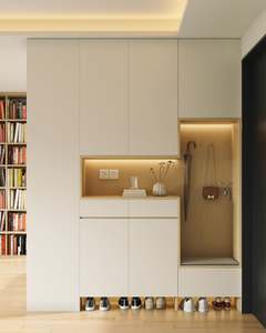 Armoires à chaussures modernes en bois personnalisées, écologiques, pour salon, hôtel et appartement - Product Image 1