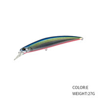 Leurre de pêche Minnow 27g pour plongée profonde, leurre dur à longue queue avec billes sonores, système de transfert de poids, leurre artificiel, 13 couleurs