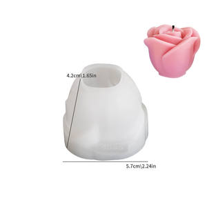 新しい3Dフラワーシリコンキャンドル型手作りローズフラワーソーププラスターチョコレートベーキングモールドバレンタインデー用デコレーションギフト - Product Image 6