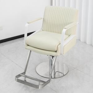 Hydraulic Lifting PU Leather Barber Chair Modern Design High-Density Sponge 360 Degree Swivel Black White for Beauty Salon Hotel - Product Image 6
