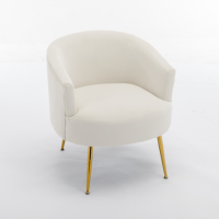 Chaise d'appoint blanche de Style moderne nordique fauteuil rembourré en velours de loisirs de luxe pour meubles de salon de bureau à domicile