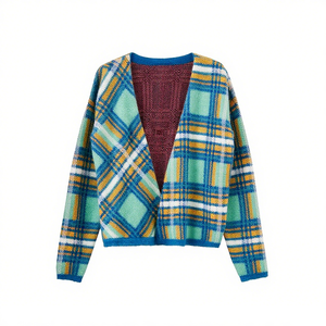 OEM personnalisé hommes acrylique à <span class=keywords><strong>manches</strong></span> longues col en V Cardigan <span class=keywords><strong>pull</strong></span> <span class=keywords><strong>avec</strong></span> motif de caractère fermeture bouton unique mode d'hiver - Product Image 6