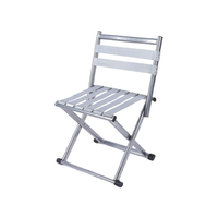 Tabouret de pêche gris argenté Mazar Chaise pliante portable légère avec dossier Design moderne pour les voyages en plein air en parc et en train