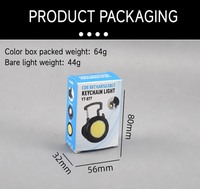 Mini Linterna LED de Llavero Recargable Tipo C, 44g, Luz de Trabajo de Bolsillo para Camping, Paseo de Perros, Reparación de Autos, Iluminación de Emergencia