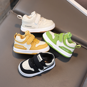 Yeni tasarım beyaz çocuk yüksek üst Sneakers moda renkli çocuklar için ayakkabı erkek toptan rahat bebek kız ayakkabı sonbahar - Product Image 2