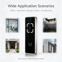 Terminal de contrôle d'accès 2 en 1 Wiegand RS485 Lecteur de cartes QR RFID Boîtier métallique étanche IP65 Déverrouillage à distance par application