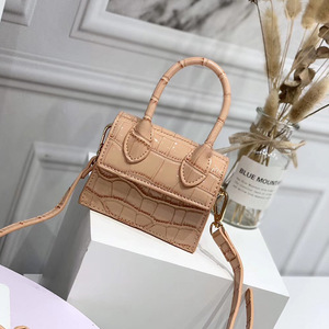 Mujer retro de cuero de la pu <span class=keywords><strong>mango</strong></span> superior patrón de cocodrilo hombro de la cadena bolso <span class=keywords><strong>bandolera</strong></span> mini bolsas mujeres - Product Image 3