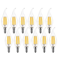 C35 C32 LED Bougie Ampoules 2w 4w 6w 360 degrés led filament bougie ampoule led éclairage E10/E11/E12/E14/E17/B15