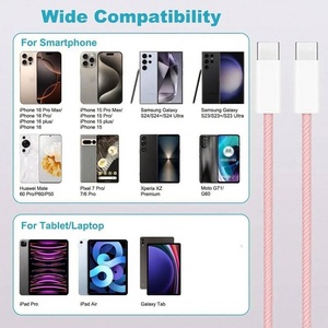 Cable de Carga Rápida USB-C con Trenzado de Nailon de 60W PD para <span class=keywords><strong>iPhone</strong></span> 17/16/15 Pro Max y Compatibilidad con Tipo-C - Product Image 6
