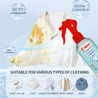 Getsun Nettoyant pour col de chemise, Prétraitant de taches enzymatique, Spray lessive, Lipase, Protéase, Éliminateur de sueur et d'huile pour encolures de chemises, Polish pour fibres