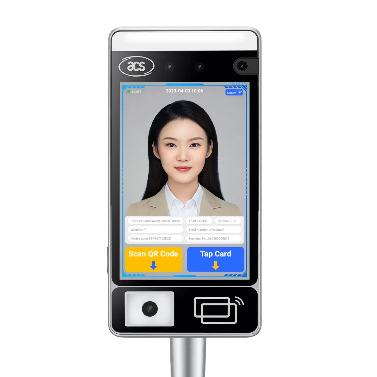 8 Inch Waterproof Facial Attendance Machine Face Recognition Access Control System Other Security Protection Products