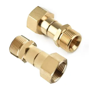 360 degree Metric M22 14mm Connection 3000 PSI Brass Swivel connector Quick coupling for square tube/Anti winding fittings