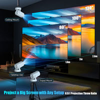 Magcubic HY300 Pro+ Mini Smart Projector Native 720P Android14 Proyektor LCD LED Mendukung 8K Proyektor Hiburan Keluarga