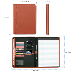Nhà Máy Văn Phòng tổ chức <span class=keywords><strong>A4</strong></span> PU da danh mục đầu tư tập tin giấy thư mục Túi với dây kéo trình bày thư mục trường hợp - Product Image 3