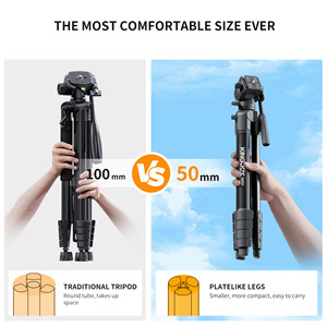 Chân máy ảnh chuyên nghiệp Kingjoy S650+VT-200 61 inch bằng nhôm, dành cho máy ảnh kỹ thuật số DSLR và quay video, có điều khiển từ xa, màu đen, tải trọng tối đa 11lb - Product Image 3