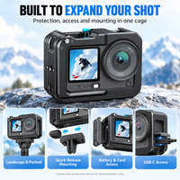 Cage de protection en alliage d'aluminium pour caméra, avec plusieurs ports d'extension, support à dégagement rapide pour DJI Osmo Action 6