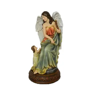 Новая быстрая доставка, статуэтка ангела церкви, сувениры, рождественский подарок, полирезиновая католическая религиозная фигурка