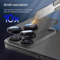 Protecteurs d'Objectif d'Appareil Photo 3D de Haute Qualité pour iPhone 17 Air 17 Pro Max Film en Verre Trempé Coloré 9H Anti-Rayures Anti-Choc