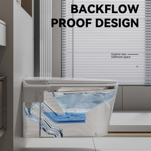 Nouvel arrivage Toilette intelligente murale haut de gamme de bonne qualité couleur blanche Inodoro Salle de bain suspendue au mur Toilette intelligente automatique - Product Image 5