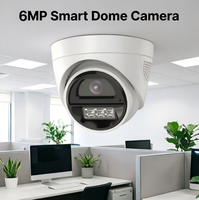 Cámara de Seguridad WiFi Tipo Domo de 6MP, Híbrida, con Detección de Movimiento y Personas, WiFi de Doble Banda, Audio Bidireccional, H.265, App Tuya