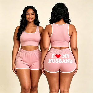 Shorts de bain taille haute pour femme avec imprimé « I Love My Husband » – Collection été décontractée à taille élastique – Grande Vente - Product Image 6