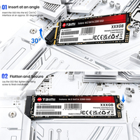SSD Internal M.2 NGFF SATA 2280 2242 128GB 550MB/s Read untuk Laptop Notebook PC Custom LOGO Pabrik