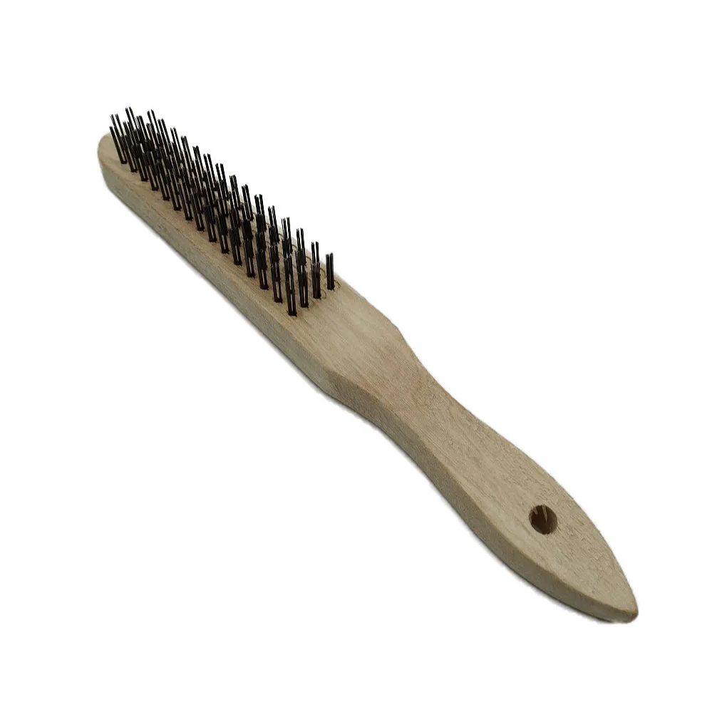 Wooden Handle Stainless Steel Wire Brush