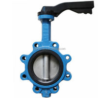Katup Kupu-kupu Lug Pendek Ukuran Dapat Disesuaikan dengan Cincin Segel EPDM/NBR/PTFE untuk Ruang Sempit, Ringan, Dioperasikan dengan Tuas/Roda Rantai