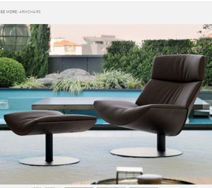Sillón reclinable para oficina en casa, ocio, chapa de nogal laminada, carcasa de cuero de lujo, comodidad, silla Marc Sadler <span class=keywords><strong>Desiree</strong></span> Kara - Product Image 6