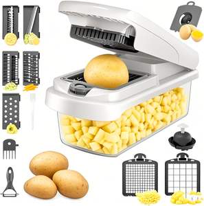 Accessoires de cuisine les plus vendus, coupe-légumes 13 en 1, hachoir à oignon, mandoline, trancheuse multifonctionnelle pour légumes - Product Image 3