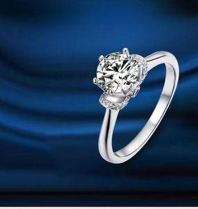 Bijoux Coronates the Loves en argent sterling 925 1ct fermé Moissanite fiançailles ou cadeaux pour femmes - Product Image 3