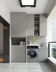 Gabinete de lavandería moderno del fabricante de muebles personalizados <span class=keywords><strong>para</strong></span> <span class=keywords><strong>lavadora</strong></span> y gabinete Gabinete de fregadero de lavandería de baño - Product Image 2