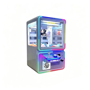 Machine à griffes mini de table en métal avec LED colorées, jeu d'arcade à monnayeur pour la capture de prix, à force de préhension réglable LST-WWJ003 - Product Image 1