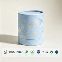 Caja de Regalo Cilíndrica de Cartón Kraft FSC de Lujo, Personalizable, para Perfume, Cosméticos y Aceites Esenciales
