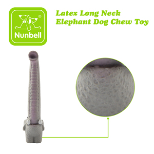 Nunbellpets látex ecológico interactivo cuello largo elefante perro masticar juguete Molar morder bola pollo/cerdo/vaca forma interior/exterior - Product Image 6