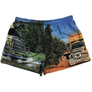 Shorts de rugby unisexes sublimés grande taille en polyester et coton avec cordon élastique, respirants, séchage rapide, poches zippées pour hommes et femmes - Product Image 5
