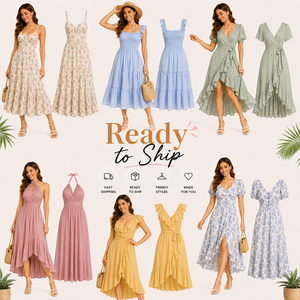 Summer Women Ruffle Hem <b>Square</b> Collar Loose Dress Fresh Floral Print Casual Dress Random Mix Color <b>Combined</b> Delivery - Product Image 1