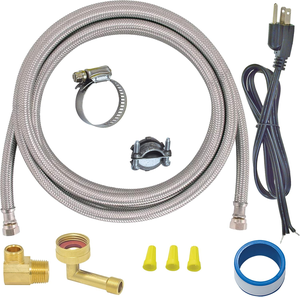 2025 Offre Spéciale argent clair 304 acier inoxydable lave-vaisselle tuyau fil tressé Kit universel Flexible 4ft Anti éclatement connecteur PEX - Product Image 2