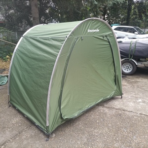 Unatenda Advanced Motorcycle Shelter <span class=keywords><strong>Tente</strong></span> de garage <span class=keywords><strong>pliante</strong></span> à 4 vélos avec une structure de chambre à coucher pour le stockage des motos et la remise - Product Image 3